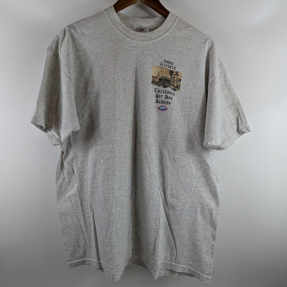 Vintage 2002 Mens Drag Racing Large T-Shirt 11th NHRA Hot Rod Reunion Bob Brown